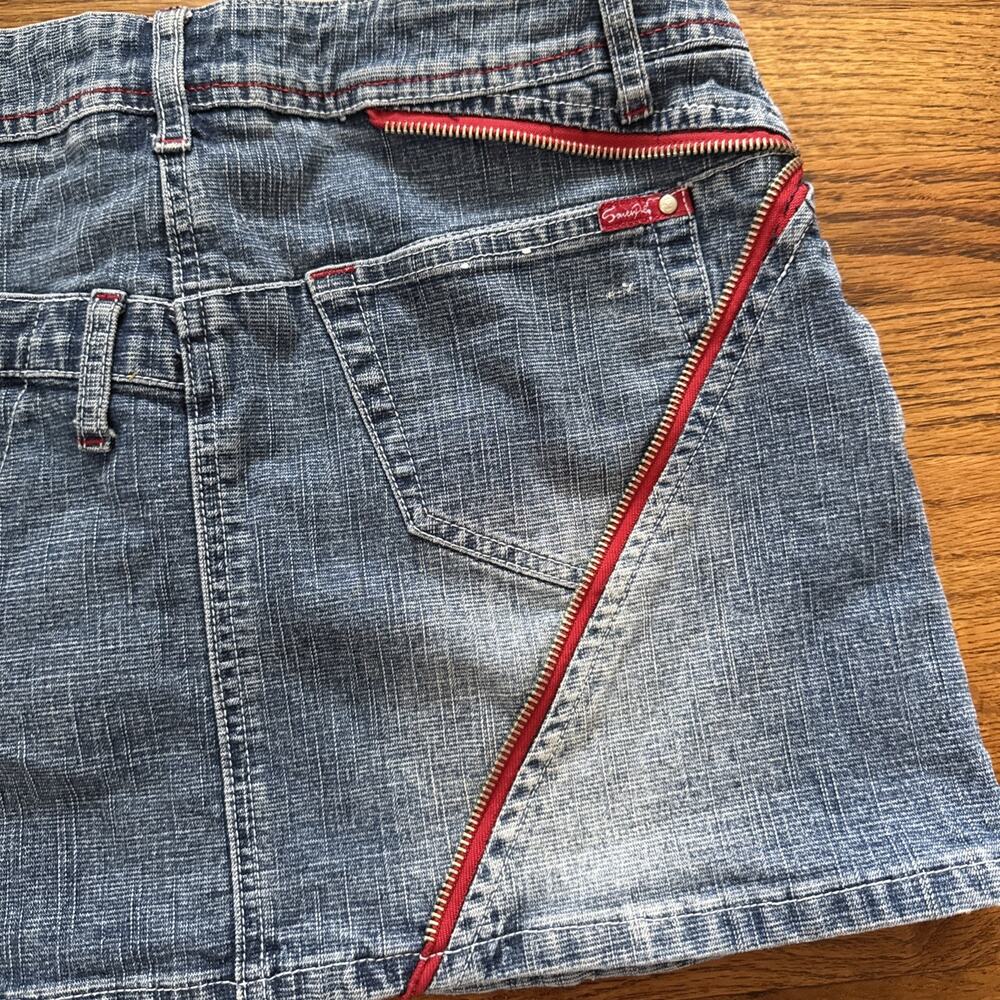 Womens Southpole Mini Skirt Jean Denim Blue Size 7 light blue C26 - Picture 9 of 11